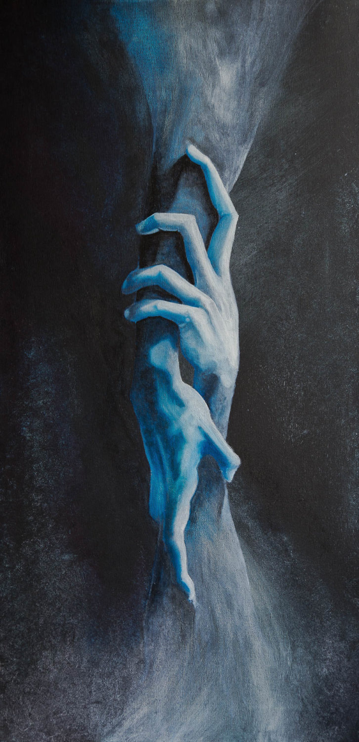 Quadro di due mani che si tengono