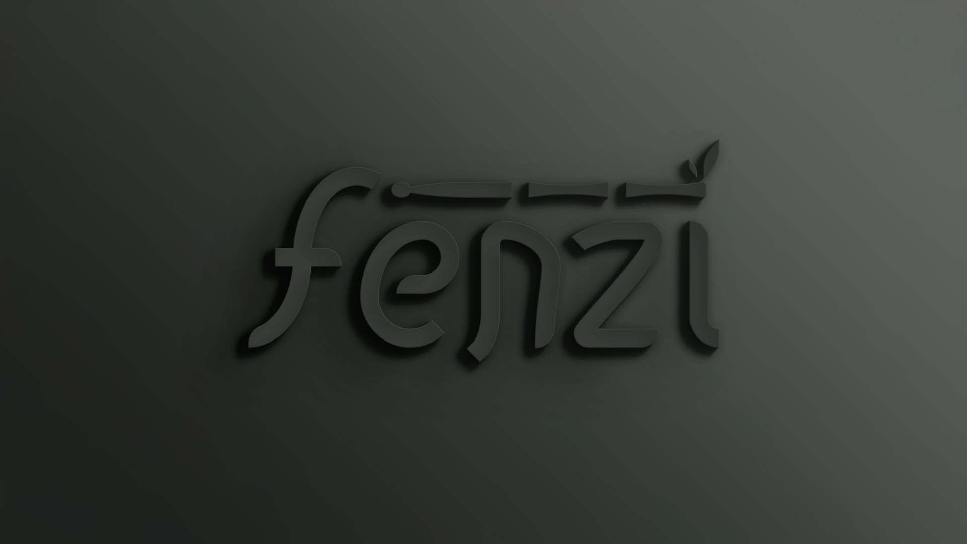 Logo nero Fenzi mockup