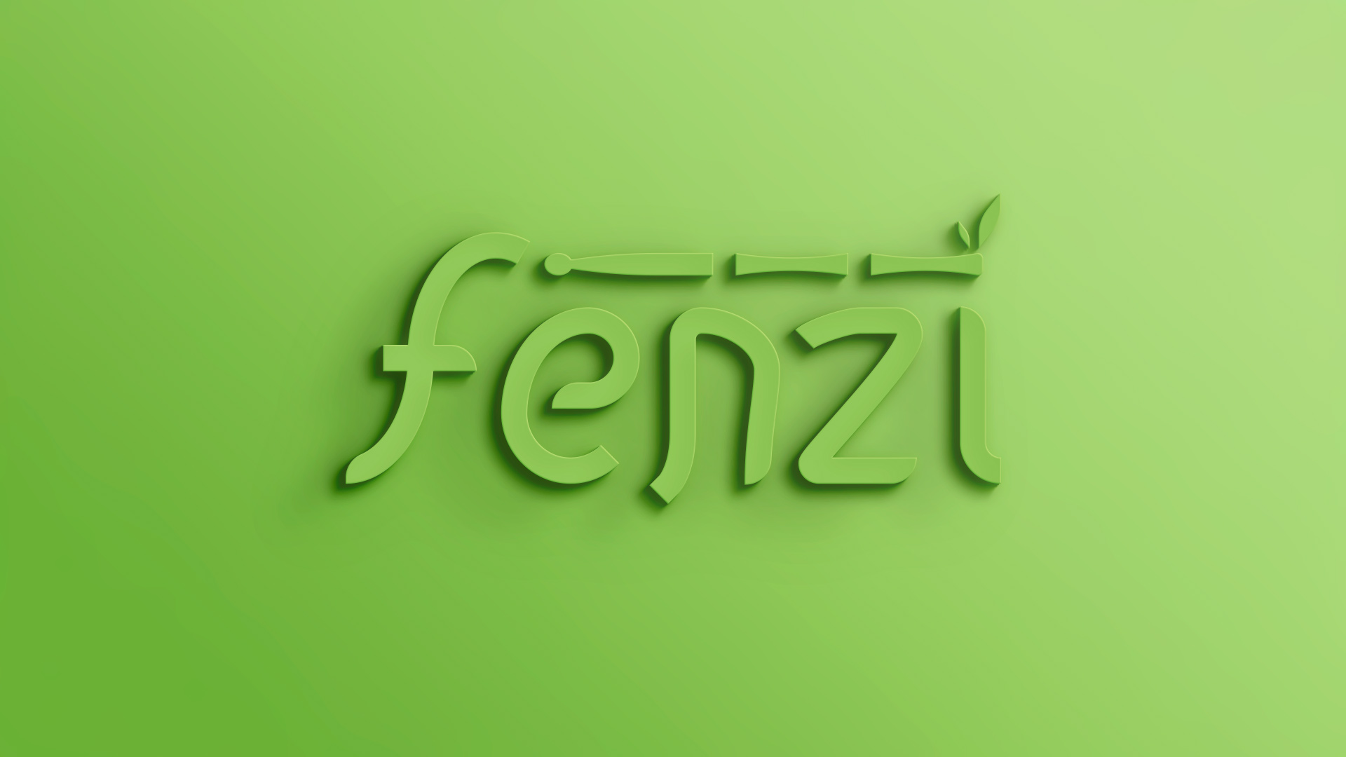 Logo verde Fenzi mockup