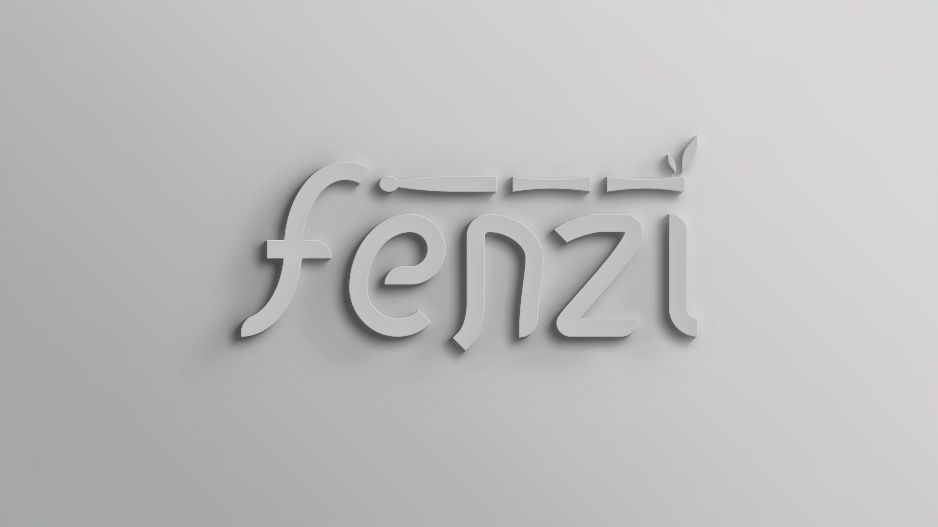 Logo bianco Fenzi mockup