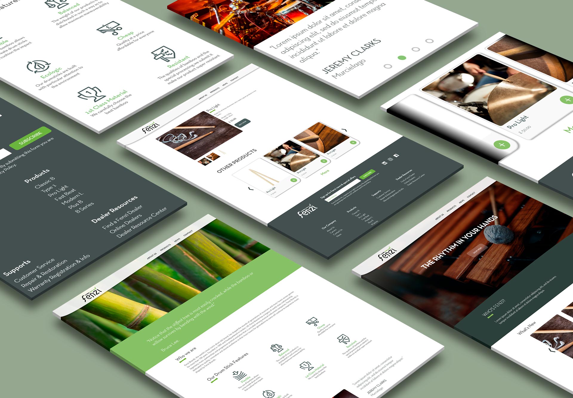 Sitoweb fenzi mockup