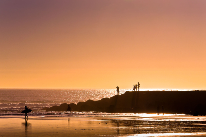 Tramonto nell'oceano del Portogallo