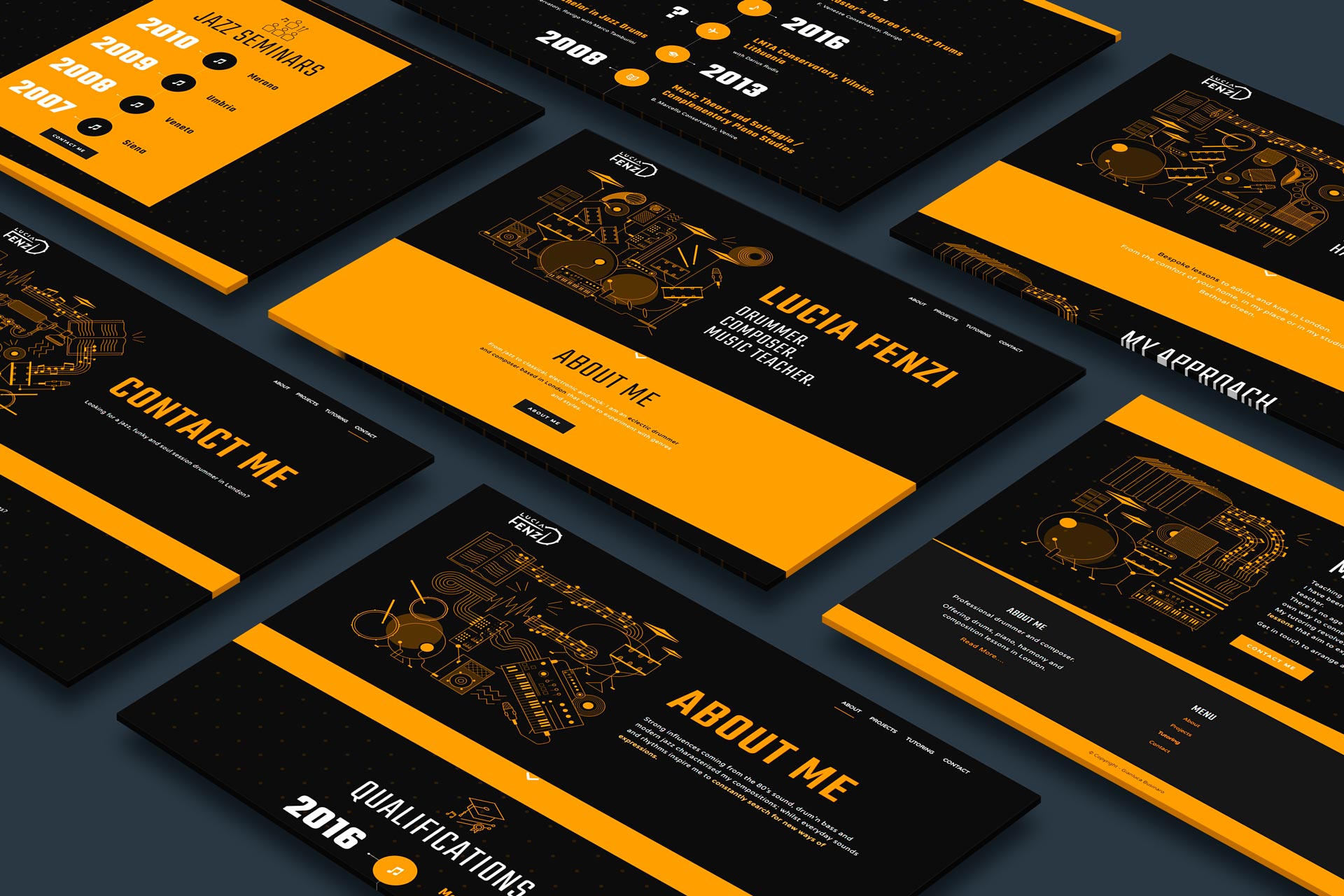 Sito web Lucia Fenzi mockup