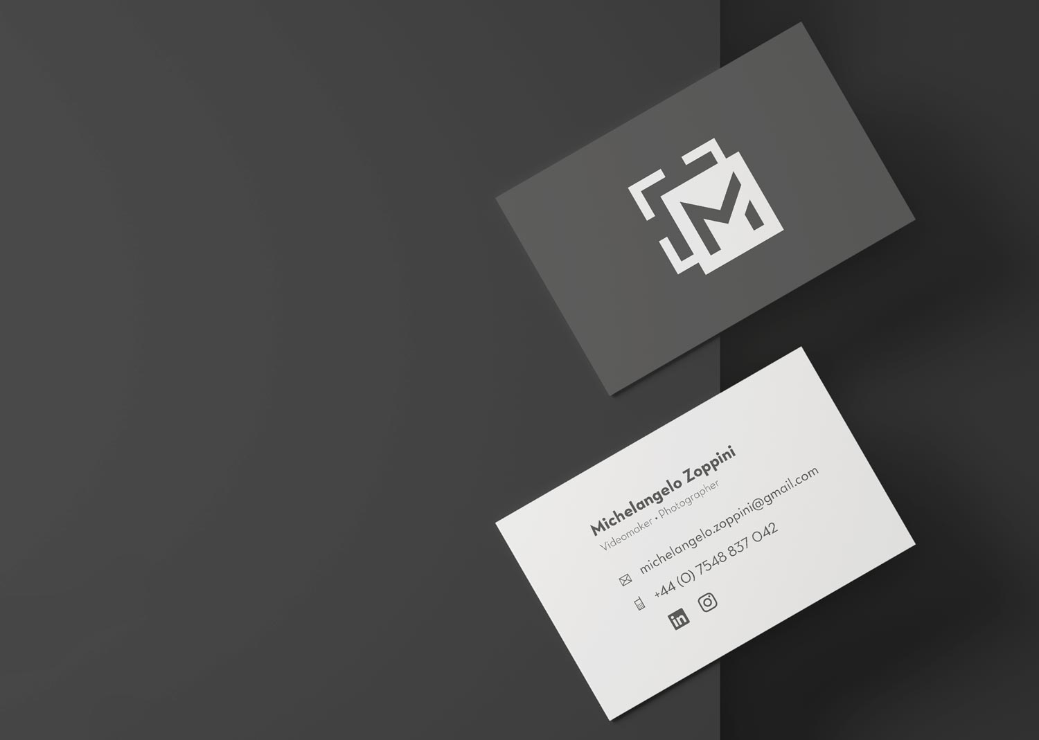 Business card Michelangelo Zoppini mockup