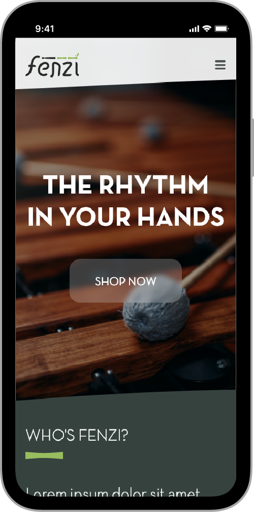Sito web Fenzi mockup smartphone