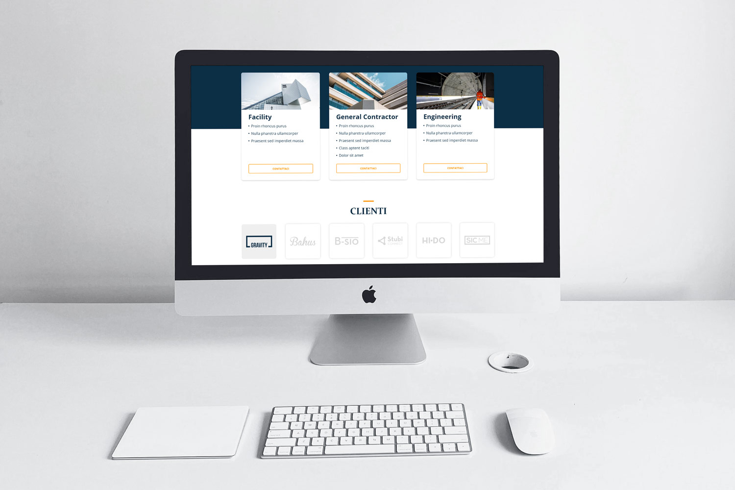 Landing page Bernold mockup pc