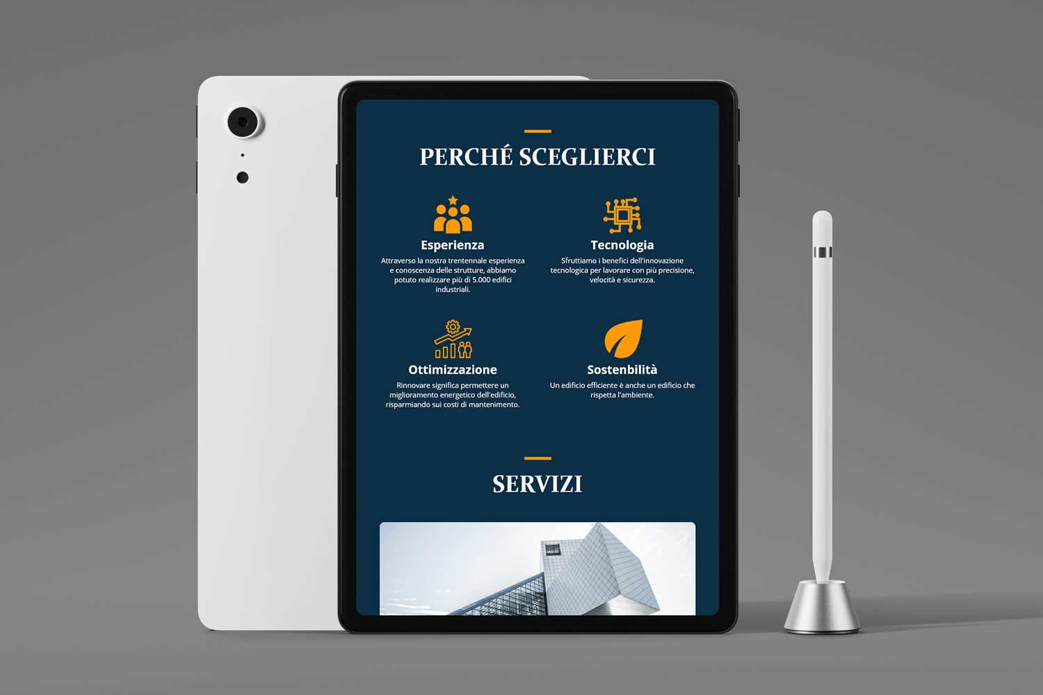 Landing page Bernold mockup tablet